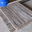 watt and wood TABLES EN VIEUX CHENE RECYCLE AVEC PIETEMENTS METALLIQUES POUR INITIATIVES ET CITE 1